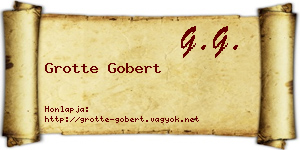 Grotte Gobert névjegykártya